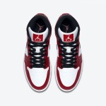 Air Jordan 1 Mid Chicago red and white leather sneakers