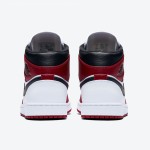 Air Jordan 1 Mid Chicago red and white leather sneakers