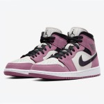 Limited Edition Air Jordan 1 Mid Pink & White High-Top Sneakers