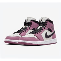 Exclusive Air Jordan 1 Mid Pink & White Sneakers - Limited Edition High-Tops | Model DC7267-500