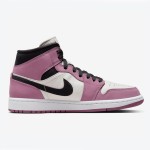 Limited Edition Air Jordan 1 Mid Pink & White High-Top Sneakers