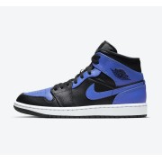 Shop Air Jordan 1 Mid 'Hyper Royal' - Exclusive Black & Blue High-Top Sneakers | Model 554724-077