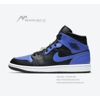 Shop Air Jordan 1 Mid 'Hyper Royal' - Exclusive Black & Blue High-Top Sneakers | Model 554724-077