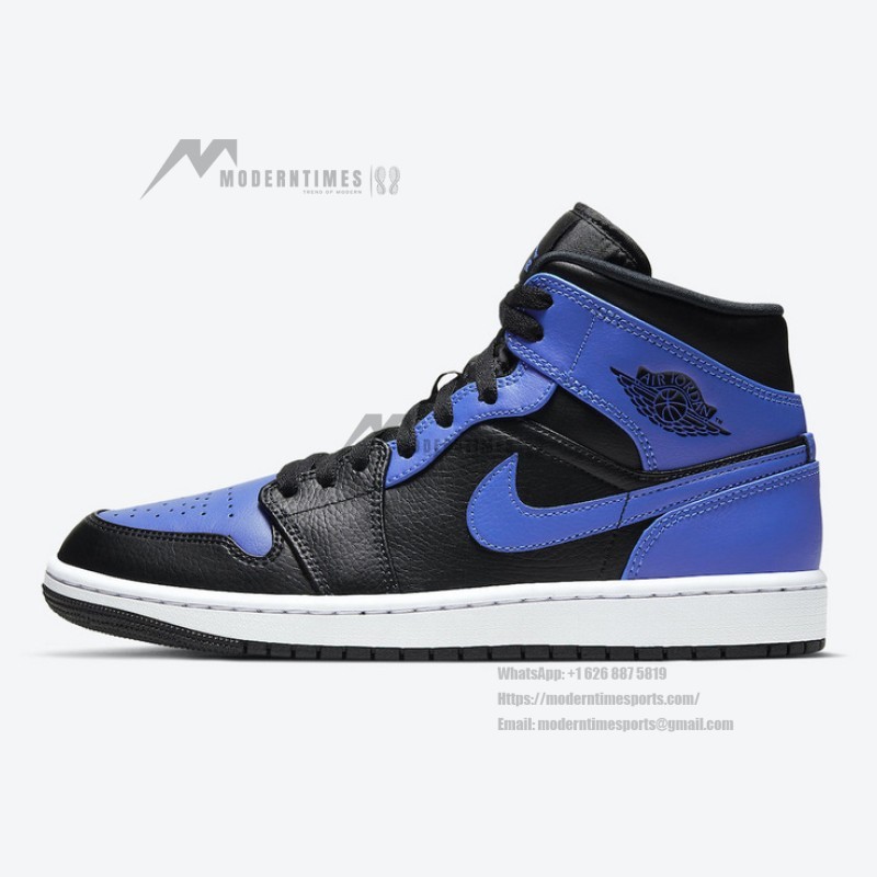 Buy Air Jordan 1 Mid Hyper Royal Black Blue Sneakers Online