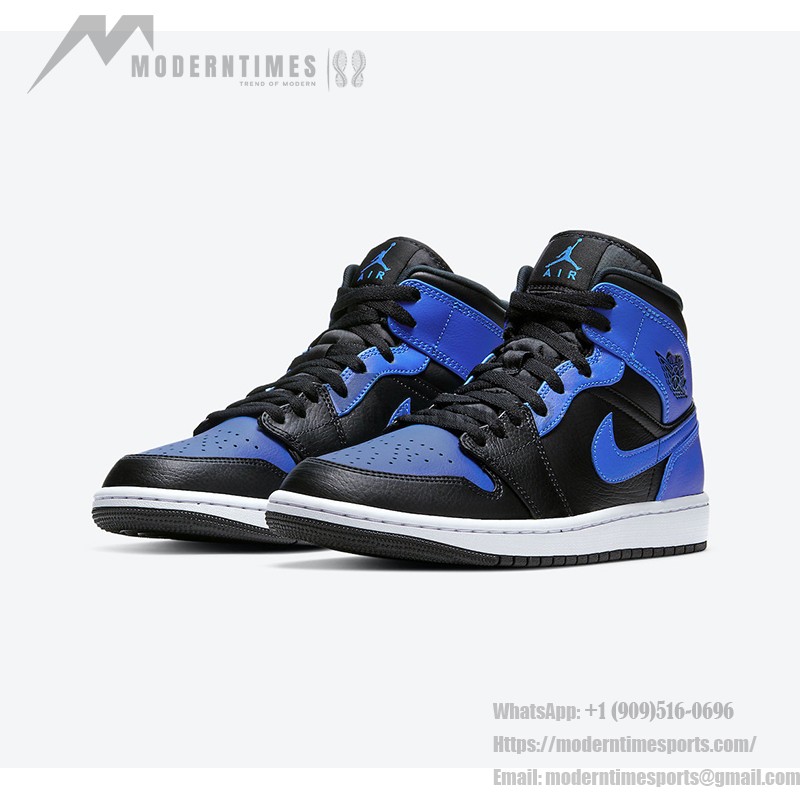 Buy Air Jordan 1 Mid Hyper Royal Black Blue Sneakers Online