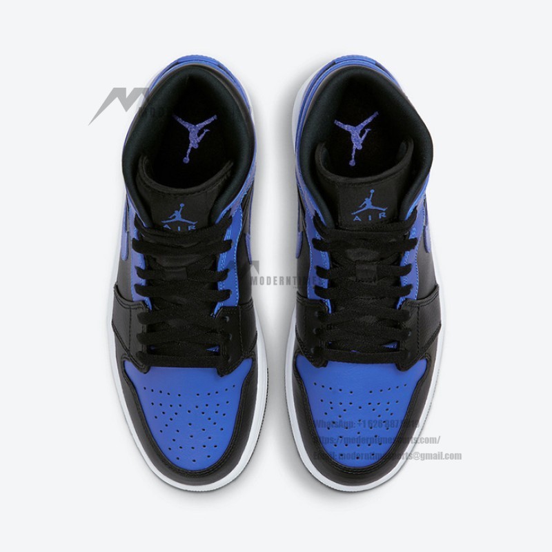 Buy Air Jordan 1 Mid Hyper Royal Black Blue Sneakers Online