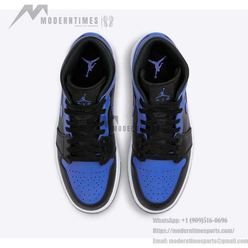 Buy Air Jordan 1 Mid Hyper Royal Black Blue Sneakers Online