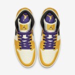 Air Jordan 1 Mid 852542-700 in Yellow and Purple