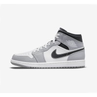 Air Jordan 1 Mid “Light Smoke Grey” 554724-078 – Stylish Light Grey High-Top Sneakers with Classic Design and Comfort