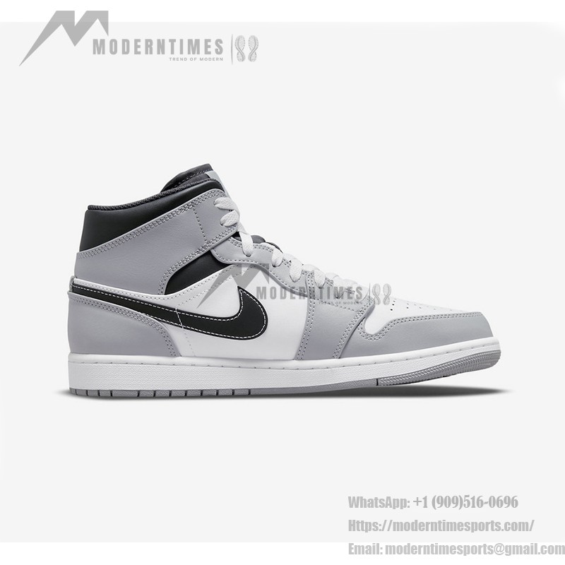 Air Jordan 1 Mid “Light Smoke Grey” 554724-078 High-Top Sneakers