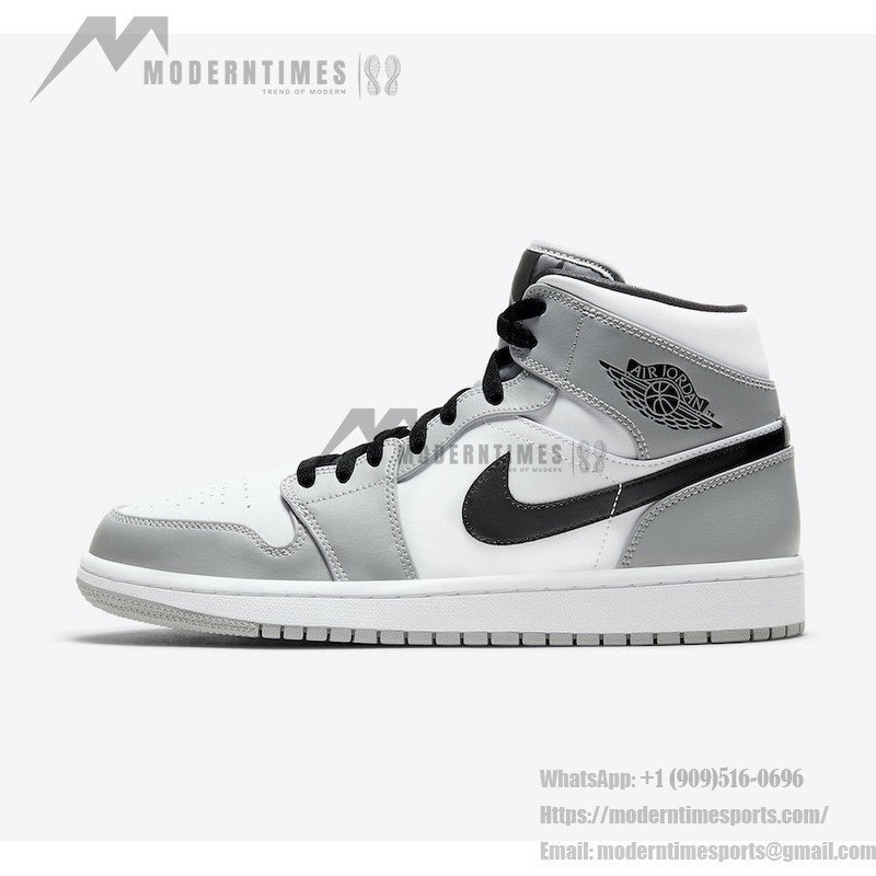 Air Jordan 1 Mid 554724-092 Men's Basketball Shoes in Classic Black and White