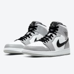 Air Jordan 1 Mid 554724-092 Men's Basketball Shoes in Classic Black and White