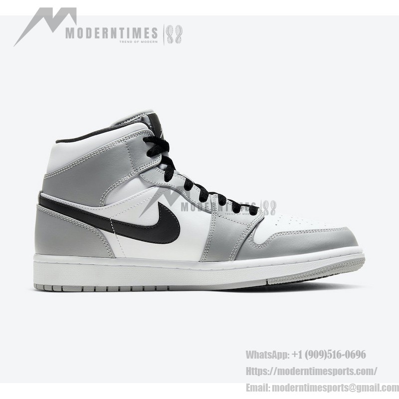 Air Jordan 1 Mid 554724-092 Men's Basketball Shoes in Classic Black and White