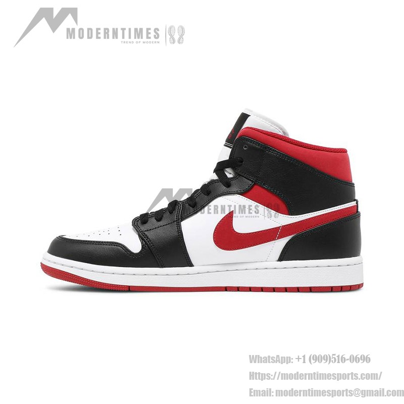 Air Jordan 1 Mid “Metallic Red” 554724-122 High-Top Sneakers