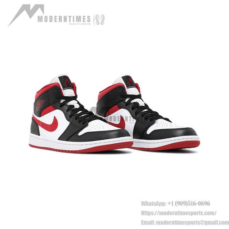 Air Jordan 1 Mid “Metallic Red” 554724-122 High-Top Sneakers