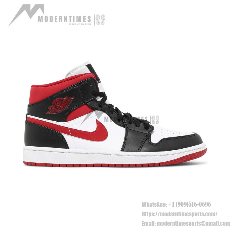 Air Jordan 1 Mid “Metallic Red” 554724-122 High-Top Sneakers