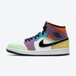 Air Jordan 1 Mid “Multicolor” CW1140-100 High-Top Sneakers