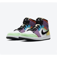 Air Jordan 1 Mid “Multicolor” CW1140-100 – Classic Design with Vibrant Multicolor High-Top Sneakers