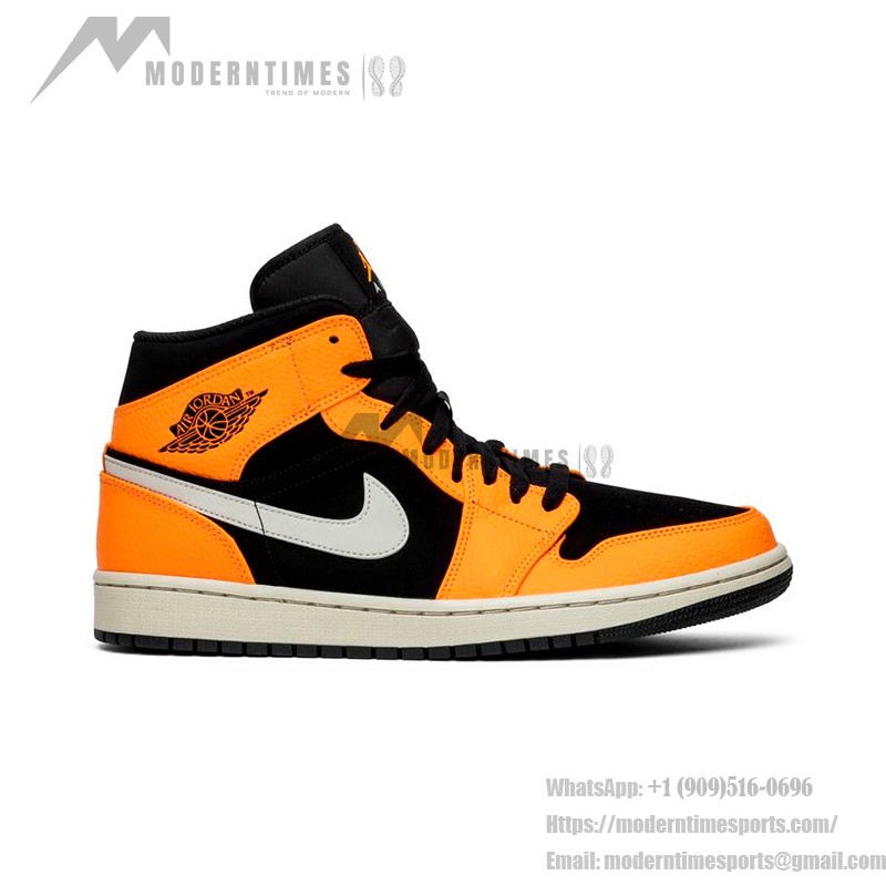 Buy Air Jordan 1 Mid Orange & Black High-Tops | Exclusive Limited Release - 554724-062