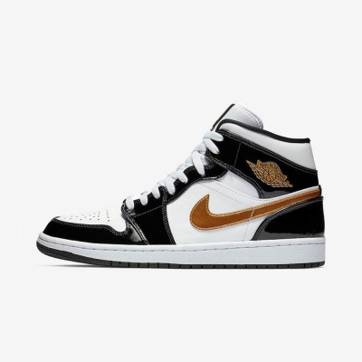 Air Jordan 1 Mid Grey and White Colorway Stylish High-Performance Basketball Sneakers 852542-007 - A Perfect Blend of Classic Design and Comfort