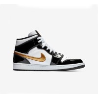 Air Jordan 1 Mid Grey and White Colorway Stylish High-Performance Basketball Sneakers 852542-007 - A Perfect Blend of Classic Design and Comfort