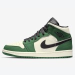 Air Jordan 1 Mid SE Green Black high-top sneakers