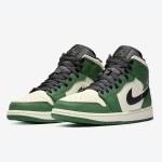 Air Jordan 1 Mid SE Green Black high-top sneakers