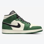 Air Jordan 1 Mid SE Green Black high-top sneakers