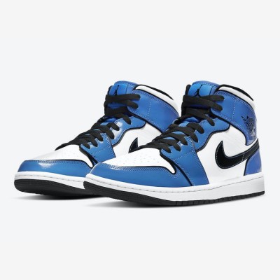 Air Jordan 1 Mid SE “Signal Blue” DD6834-402 Classic Blue Mid-Top Sneakers – Stylish Trendy Basketball Shoes
