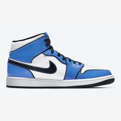 Air Jordan 1 Mid SE “Signal Blue” DD6834-402 Classic Blue Mid-Top Sneakers – Stylish Trendy Basketball Shoes