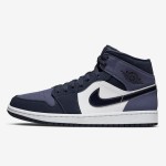 Air Jordan 1 Mid in Blue and Black Colorway - Modern Basketball Sneakers