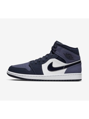 Air Jordan 1 Mid 블루와 블랙 컬러웨이 모던 농구화 554724-445 - 스타일과 편안함의 완벽한 조화