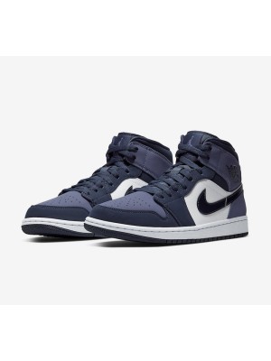 Air Jordan 1 Mid 블루와 블랙 컬러웨이 모던 농구화 554724-445 - 스타일과 편안함의 완벽한 조화