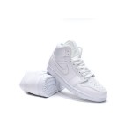 Air Jordan 1 Mid "Triple White" 554724-129 All-White Sneakers