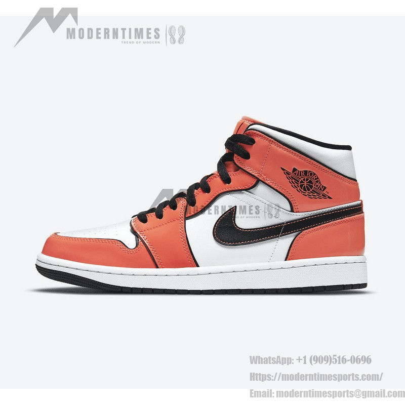 Air Jordan 1 Mid “Turf Orange” DD6834-802 High-Top Sneakers