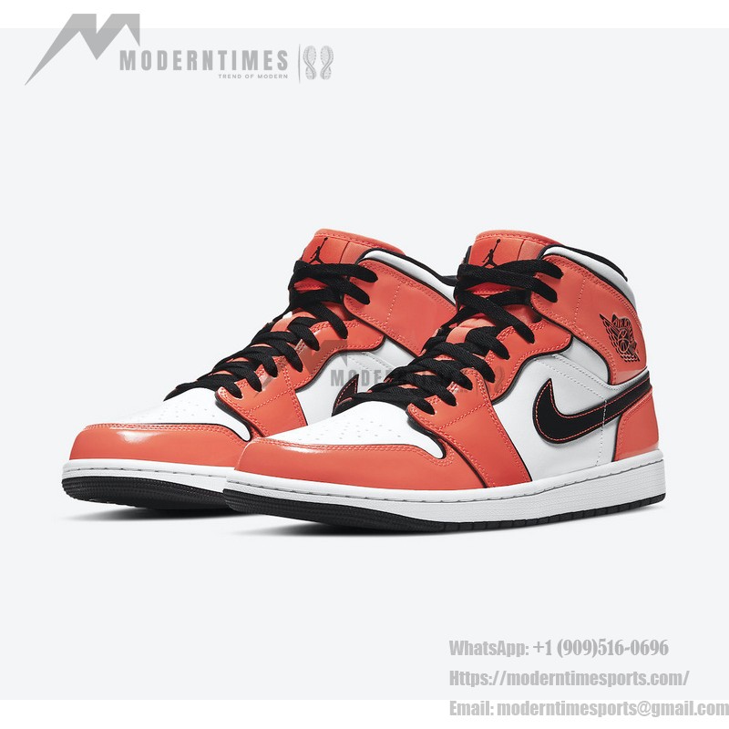 Air Jordan 1 Mid “Turf Orange” DD6834-802 High-Top Sneakers