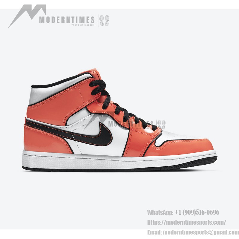 Air Jordan 1 Mid “Turf Orange” DD6834-802 High-Top Sneakers