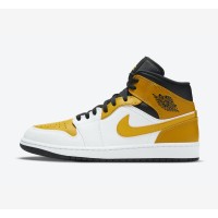 Exclusive Air Jordan 1 Mid University Gold - White & Yellow Sneakers | Limited Edition 554724-170