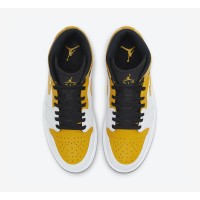 Exclusive Air Jordan 1 Mid University Gold - White & Yellow Sneakers | Limited Edition 554724-170