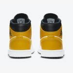 Air Jordan 1 Mid University Gold White Yellow Sneakers