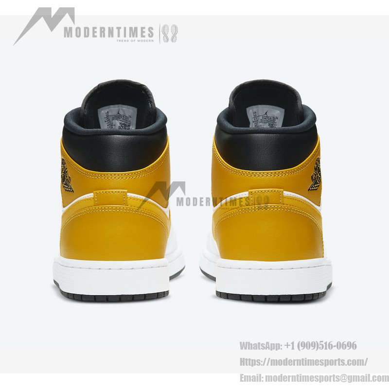 Air Jordan 1 Mid University Gold White Yellow Sneakers