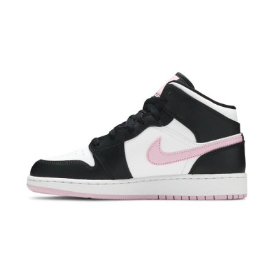 Air Jordan 1 Mid GS White Light Arctic Pink 555112-103 - Fresh Ice Blue Pink Sneakers | Youth Edition | Stylish Classic