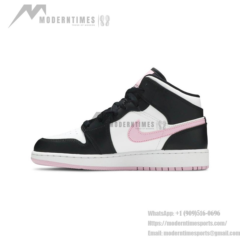 Air Jordan 1 Mid GS White Light Arctic Pink 555112-103 - Fresh Ice Blue Pink Sneakers | Youth Edition | Stylish Classic