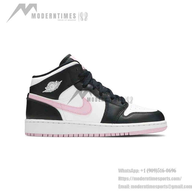 Air Jordan 1 Mid GS White Light Arctic Pink 555112-103 - Fresh Ice Blue Pink Sneakers | Youth Edition | Stylish Classic