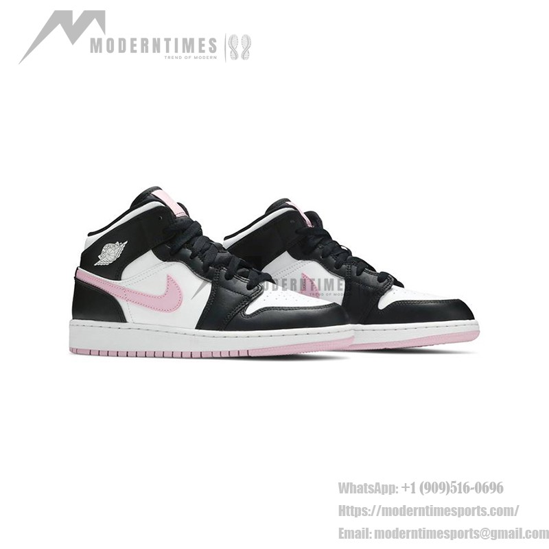 Air Jordan 1 Mid GS White Light Arctic Pink 555112-103 - Fresh Ice Blue Pink Sneakers | Youth Edition | Stylish Classic