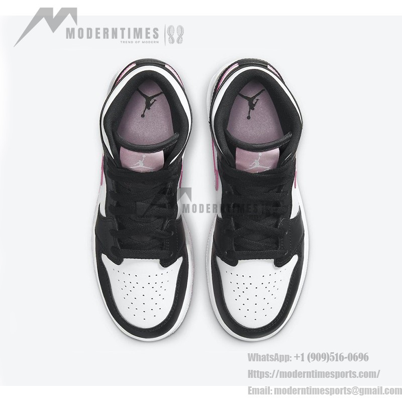 Air Jordan 1 Mid GS White Light Arctic Pink 555112-103 - Fresh Ice Blue Pink Sneakers | Youth Edition | Stylish Classic