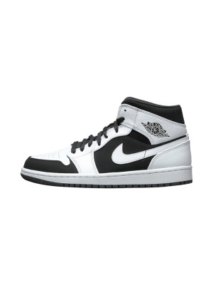 Air Jordan 1 Mid ホワイト ブラック 554724-113 クラシック 高品質レザー デザイン | ファッショナブルで快適な必需品