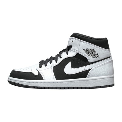 Air Jordan 1 Mid White Black 554724-113 Classic High-Quality Leather Design | Fashionable and Comfortable Essential