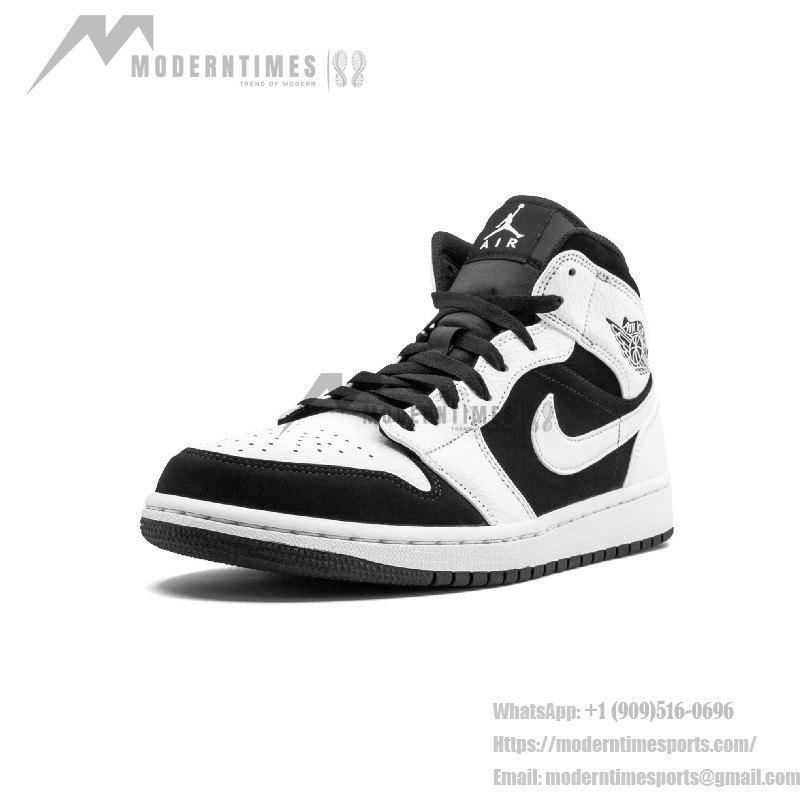 Air Jordan 1 Mid ホワイト ブラック 554724-113