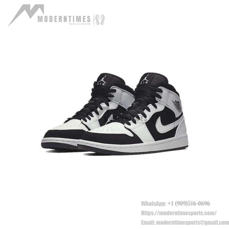 Air Jordan 1 Mid ホワイト ブラック 554724-113